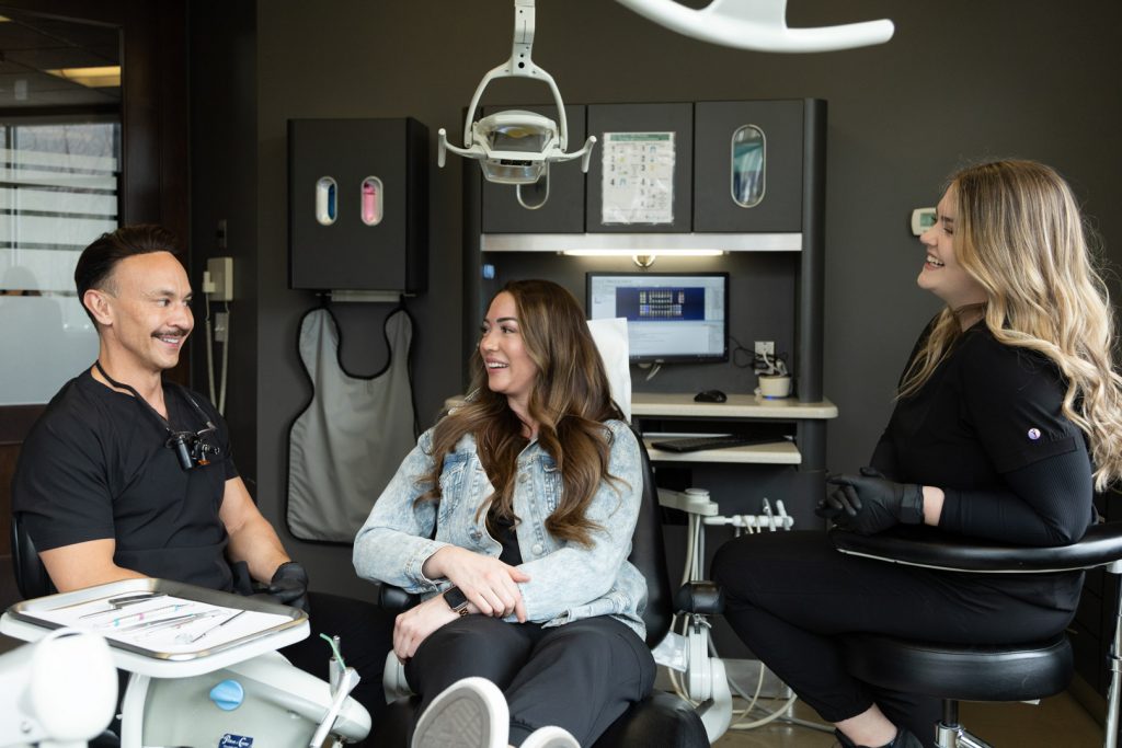Dr. Jeff Wakeford with Patient | Wentworth Family Dental | General & Family Dentist | SW Calgary